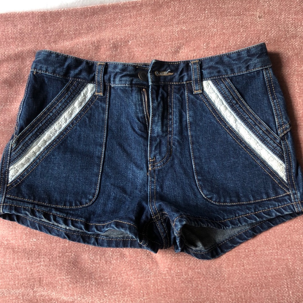 Free people denim pin up shorts